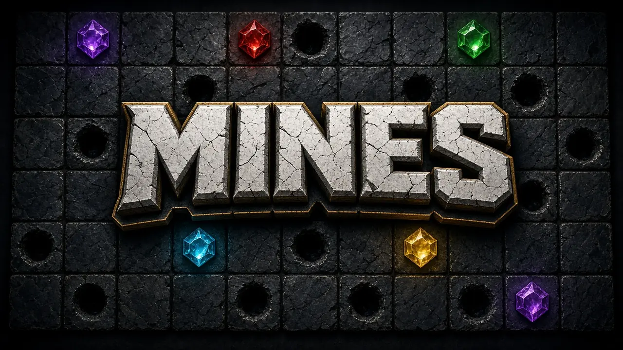 The Mines logo on a LakhBet card.