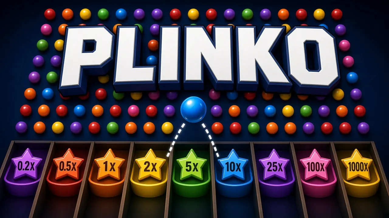 The Plinko logo on a LakhBet card.