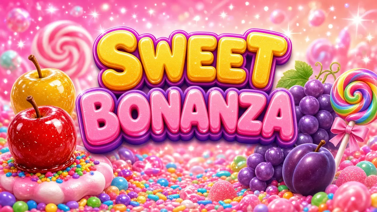 The Sweet Bonanza logo on a LakhBet card.