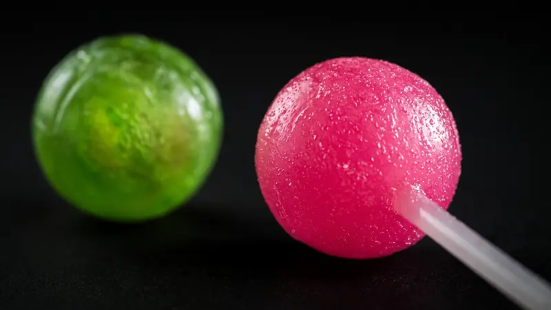A bomb multiplier sits among tumbling candies on LakhBet Sweet Bonanza.